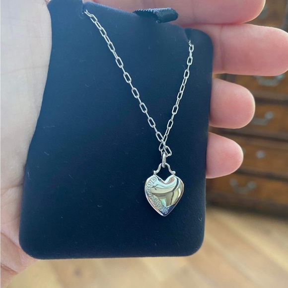Tiffany & Co. Etoile Diamonds 18k White Gold Heart Pendant & Chain - Picture 5 of 15